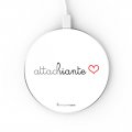 Chargeur Induction contour argent blanc Attachiante La Coque Francaise