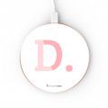 Chargeur Induction contour gold blanc Initiale D La Coque Francaise