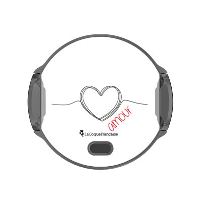 Support voiture avec charge à induction Coeur Noir Amour La Coque Francaise