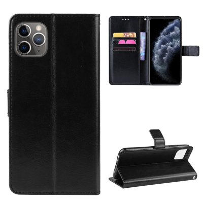 Etui Coque pour iPhone 11 Pro Noir, Protection Portefeuille Livre Emplacement cartes , support dépliant et Languette Magnétique 