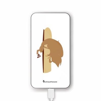 Batterie en verre trempé universel 8000mAh Silhouette Terracotta Motif Ecriture Tendance La Coque Francaise