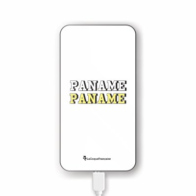 Batterie en verre trempé universel 8000mAh Paname Motif Ecriture Tendance La Coque Francaise