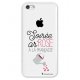 Coque rigide transparent Soirée ar'rosé à la française pour iPhone 5C