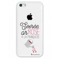 Coque iPhone 5C rigide transparente Soirée ar'rosé Dessin La Coque Francaise