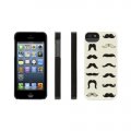 Coque motif moustaches noire Griffin pour iPhone 5 / 5S