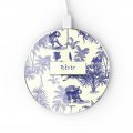 Chargeur Induction contour argent blanc Botanic Rêve La Coque Francaise