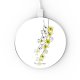 Chargeur Induction contour argent blanc Fleurs Cerisiers La Coque Francaise