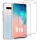 Coque Samsung Galaxy S10  Antichoc Silicone + 2 verres trempés.