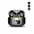 Écouteurs sans fil Bluetooth V5.0 réduction de bruit et  affichage HD LED Noir