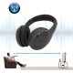 Casque Hifi stéréo 5 en 1, sans fil, avec Radio FM,Microphone HD avec emetteur et support Noir