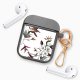 Housse pour airpods silicone liquide noir Fleurs Sauvages Motif Ecriture Tendance La Coque Francaise