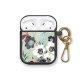 Housse pour airpods silicone liquide noir Fleurs vert d'eau Motif Ecriture Tendance La Coque Francaise