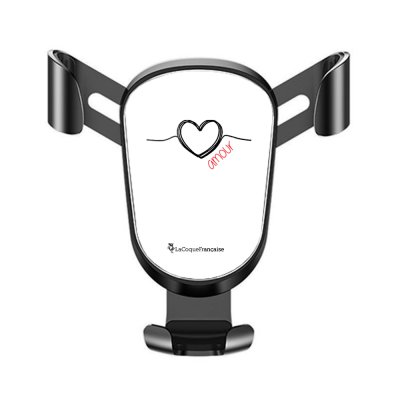 Support téléphone voiture Coeur Noir Amour Motif Ecriture Tendance La Coque Francaise