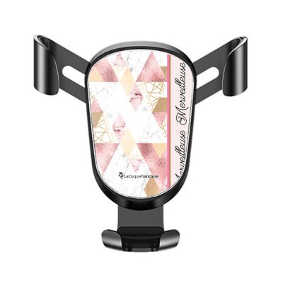 Support téléphone voiture Marbre Rose Merveilleuse Motif Ecriture Tendance La Coque Francaise