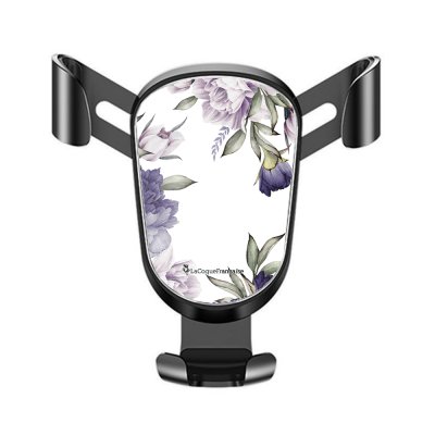 Support téléphone voiture Pivoines Violettes Motif Ecriture Tendance La Coque Francaise