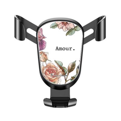 Support téléphone voiture Amour en fleurs Motif Ecriture Tendance La Coque Francaise