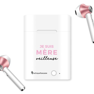 Ecouteurs Sans Fil Bluetooth Rose Gold rose gold Mère Veilleuse Ecriture Tendance et Design La Coque Francaise.