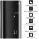 Etui Coque Samsung Galaxy A51 à rabat clear view translucide Support Miroir Anti chocs Noir