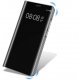 Etui Coque Samsung Galaxy A41 à rabat clear view translucide Support Miroir Anti chocs Argent