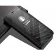 Etui Coque Huawei P30 Lite à rabat clear view translucide Support Miroir Anti chocs Noir