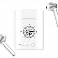 Ecouteurs Sans Fil Bluetooth Argent argent Boussole Ecriture Tendance et Design La Coque Francaise.
