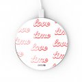 Chargeur Induction contour argent blanc Love Time Evetane