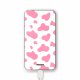 Batterie verre trempé 8000mAh Cow print pink Motif Ecriture Tendance Evetane