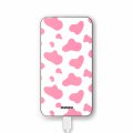 Batterie verre trempé 8000mAh Cow print pink Motif Ecriture Tendance Evetane