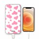 Batterie verre trempé 8000mAh Cow print pink Motif Ecriture Tendance Evetane