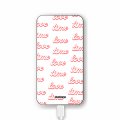 Batterie verre trempé 8000mAh Love Time Motif Ecriture Tendance Evetane