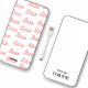 Batterie verre trempé 8000mAh Love Time Motif Ecriture Tendance Evetane