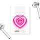 Ecouteurs Sans Fil Bluetooth Argent argent Coeur Psychédélique Rose Ecriture Tendance et Design Evetane.