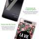 Coque Samsung Galaxy A80 anti-choc souple angles renforcés transparente La Vie en Rose Evetane