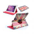 Etui Nzup support simili cuir drapeau UK vieilli iPad 2 et nouvel iPad 3