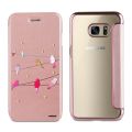 Etui Samsung Galaxy S6 souple rose gold Oiseaux Marbre Ecriture Tendance et Design Evetane