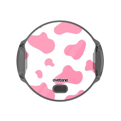 Support voiture avec charge à induction Cow print pink Evetane