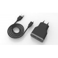 Muvit Tab Pack Chargeur Secteur 2usb 2.4a+cable Type C 1m Noir