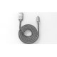 Muvit Tab Cable Lightning Tresse Metal Mfi 2.4a 1m Grey Fonce