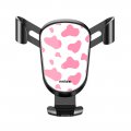 Support téléphone voiture noir Cow print pink Motif Ecriture Tendance Evetane