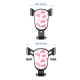 Support téléphone voiture noir Cow print pink Motif Ecriture Tendance Evetane