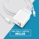 Chargeur iPhone 12 Mini ultra rapide 20 W fourni avec Cable USB-C 