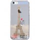 Coque rigide transparent Love Paris iPhone SE / 5S / 5