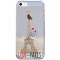 Coque iPhone SE / 5S / 5 rigide transparente Love Paris Dessin La Coque Francaise
