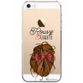 Coque iPhone SE / 5S / 5 rigide transparente Rousse et coquette Dessin La Coque Francaise