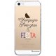 Coque rigide transparent Champagne Foie Gras et Fiesta bleu Blanc iPhone SE / 5S / 5
