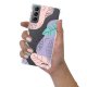 Coque Samsung Galaxy S21 5G anti-choc souple angles renforcés transparente Feuilles Pastels Evetane.