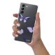 Coque Samsung Galaxy S21 5G anti-choc souple angles renforcés transparente Papillons Violets Evetane.
