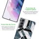 Coque Samsung Galaxy S21 5G anti-choc souple angles renforcés transparente Marbre Vert Graphique Evetane.