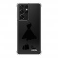 Coque Samsung Galaxy S21 Ultra 5G anti-choc souple angles renforcés transparente My little black dress Evetane.