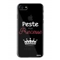 Coque iPhone 7/8/ iPhone SE 2020 rigide transparente Peste mais Princesse blanc Dessin Evetane